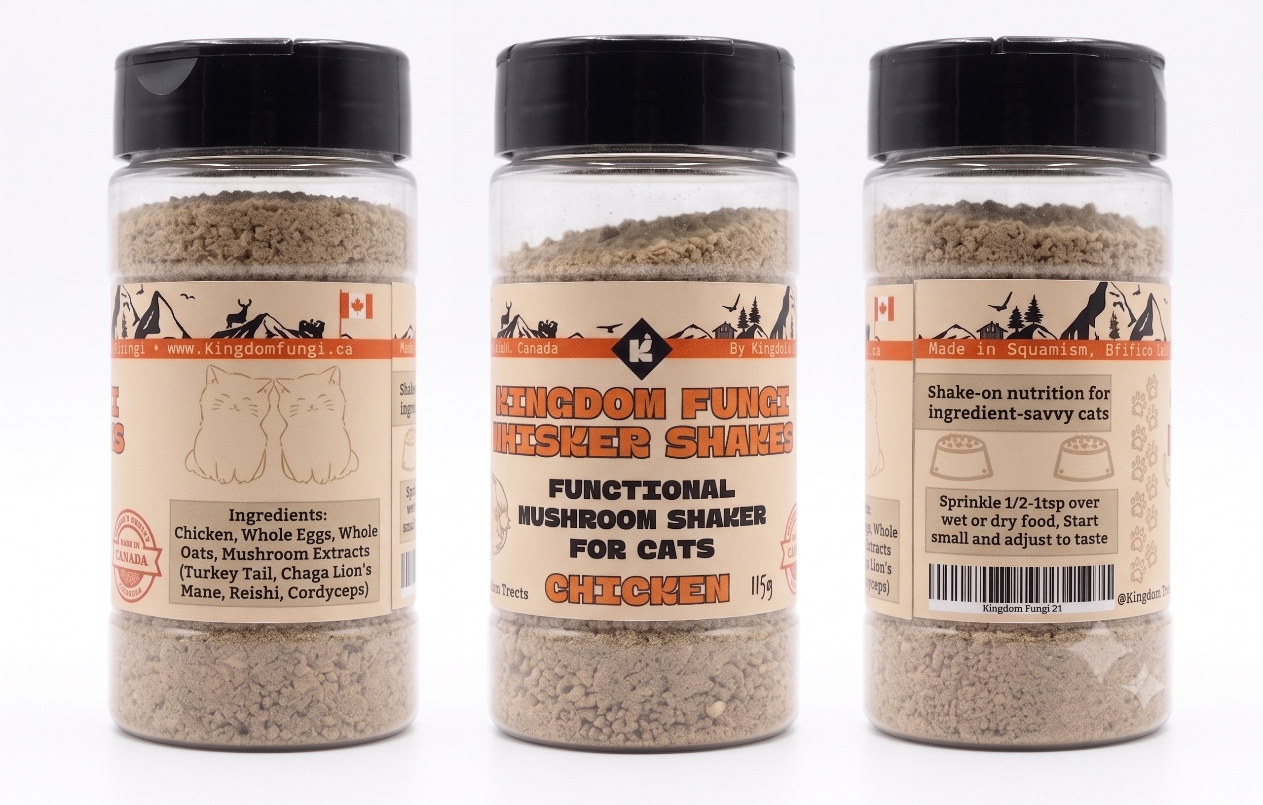 Kingdom Fungi Whisker Shakes – Chicken Flavor (115g)